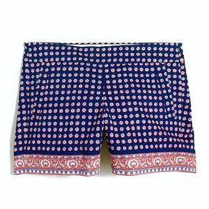 J. CREW FACTORY City Fit Chino Paisley Navy Shorts